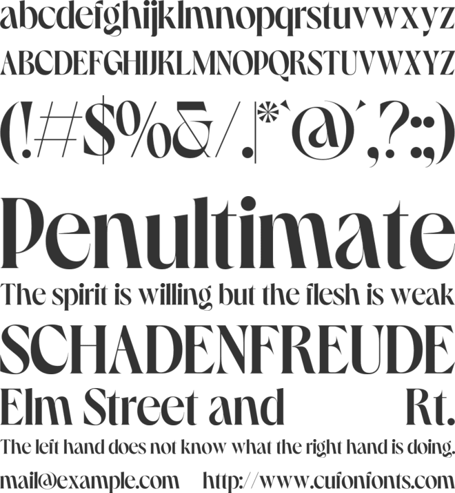 Roahe font preview