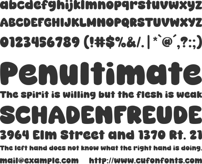 Super Caramel font preview