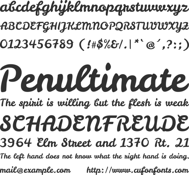Leckerli One font preview