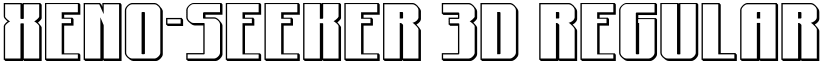 Xeno-Seeker 3D Regular font