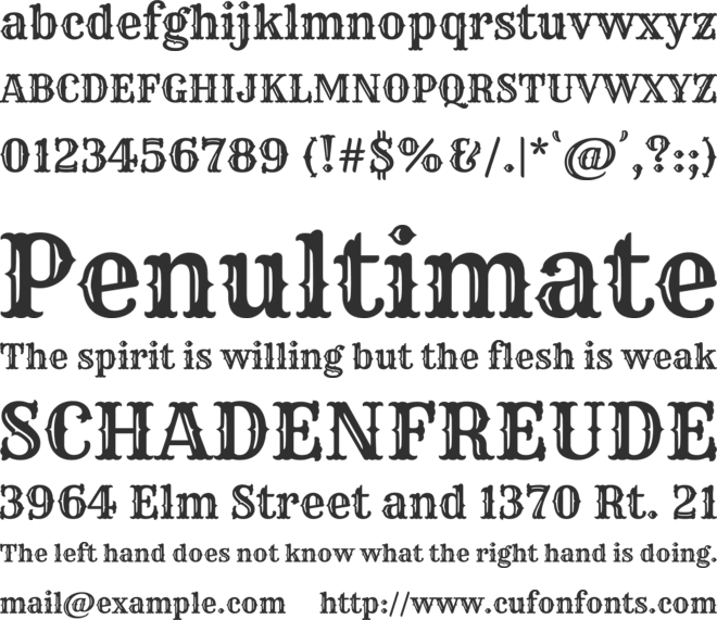 Rye font preview
