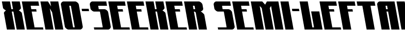 Xeno-Seeker Semi-Leftalic Regular font