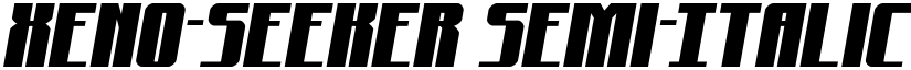 Xeno-Seeker Semi-Italic Regular font