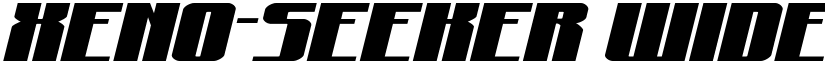 Xeno-Seeker Wide Italic Regular font