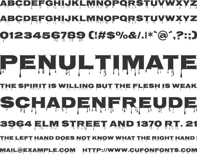 Nosifer font preview