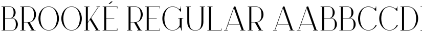 Brooké Regular font