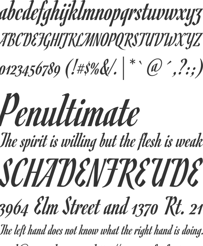 Romanesco font preview