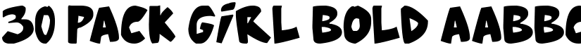 30 Pack Girl Bold font