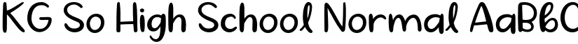 KG So High School Normal font