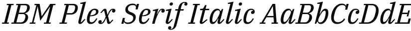 IBM Plex Serif Italic font