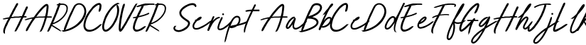 HARDCOVER Script font