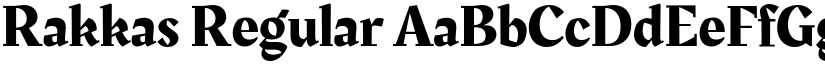 Rakkas Regular font