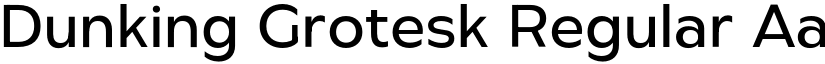 Dunking Grotesk Regular font