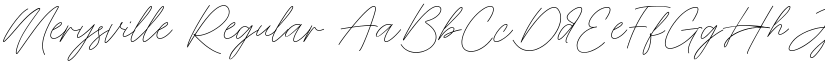 Merysville Regular font