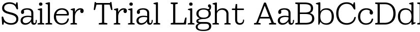 Sailer Trial Light font