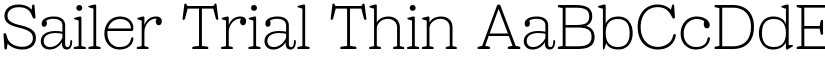 Sailer Trial Thin font