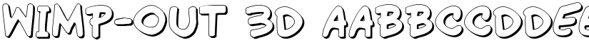 Wimp-Out 3D font
