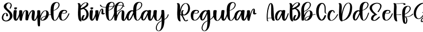 Simple Birthday Regular font