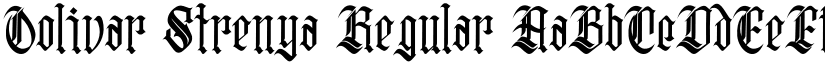 Oolivar Strenya Regular font