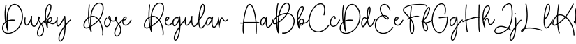 Dusky Rose Regular font