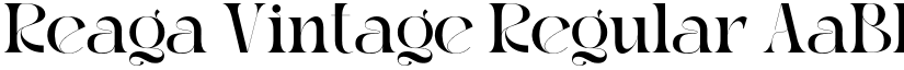 Reaga Vintage Regular font
