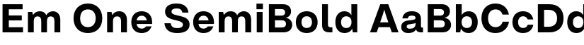 Em One SemiBold font