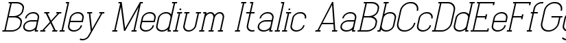 Baxley Medium Italic font