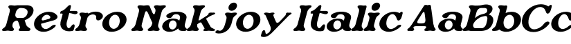 Retro Nakjoy Italic font