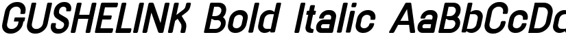 GUSHELINK Bold Italic font