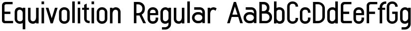 Equivolition Regular font