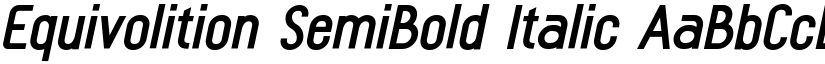 Equivolition SemiBold Italic font