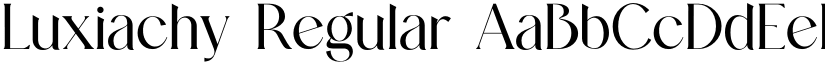 Luxiachy Regular font