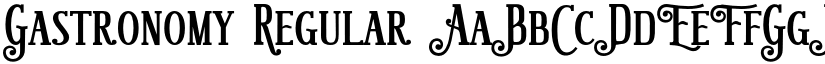 Gastronomy Regular font
