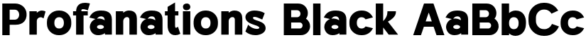 Profanations Black font