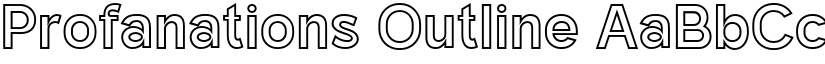Profanations Outline font