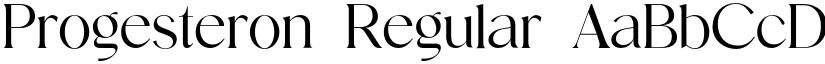 Progesteron Regular font