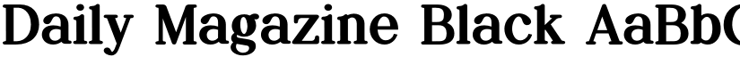 Daily Magazine Black font