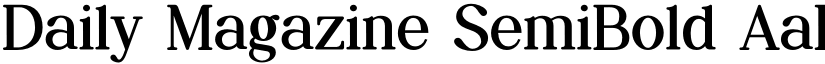 Daily Magazine SemiBold font