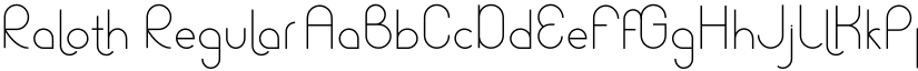 Raloth Regular font