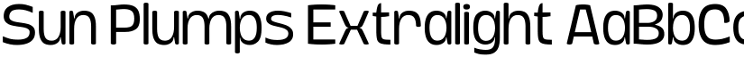 Sun Plumps Extralight font