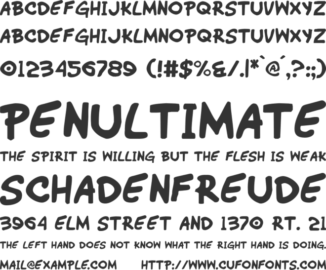 Wimp-Out font preview