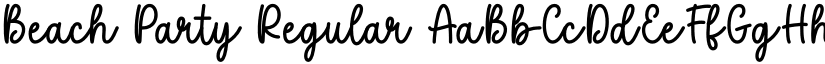 Beach Party Regular font