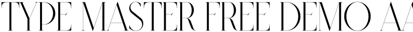 Type Master Free Demo font