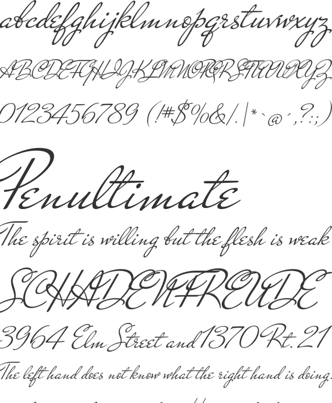 Mr De Haviland font preview