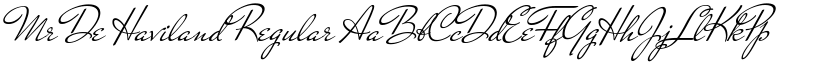 Mr De Haviland Regular font