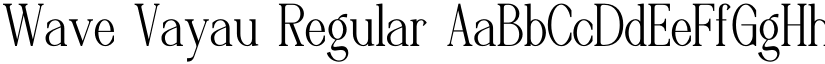 Wave Vayau Regular font
