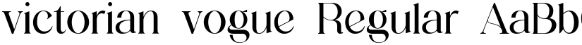 victorian vogue Regular font