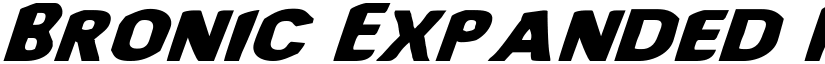 Bronic Expanded Italic font