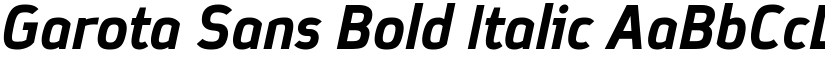 Garota Sans Bold Italic font