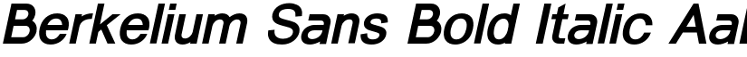 Berkelium Sans Bold Italic font